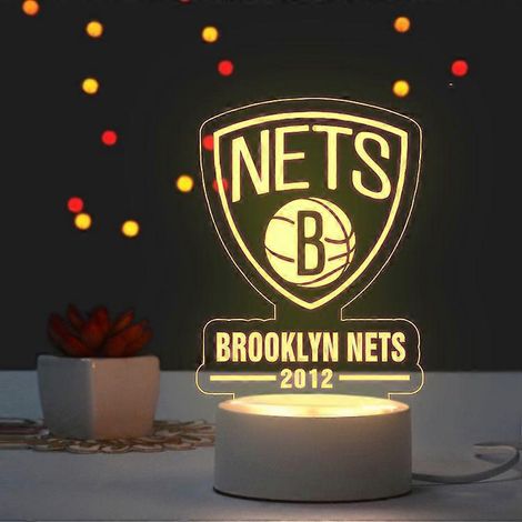 Lámpara nocturna del club de los Nets, decoraciones creativas para aficionados, regalos de cumpleaños