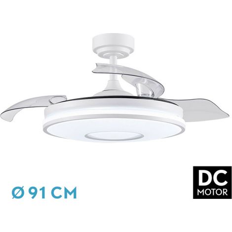 Ventilador DC Dani 59 W blanco 4 aspas 6980 lm 6 vel 91 cm 3CCT mando (1/3)
