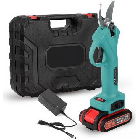 Tijeras de podar eléctricas inalámbricas de 21 V con cuchilla SK5 y capacidad de corte de 30 mm - Tijeras para ramas de huertos, jardines y árboles. (1/5)