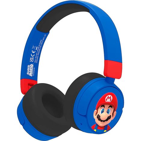 OTL Technologies Super Mario SM1001 auricular y casco Auriculares Inalámbrico y alámbrico Diadema Juego USB Tipo C Bluetooth Azul, Rojo