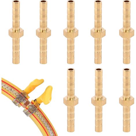 4 Pièces Raccords Cannelés en Laiton Droits de 4 mm Raccords de Tuyau Cannelés en Laiton de 4 mm pour Eau, Gaz, Huile, Carburant, Bateau, Tube de Trachée (1/5)