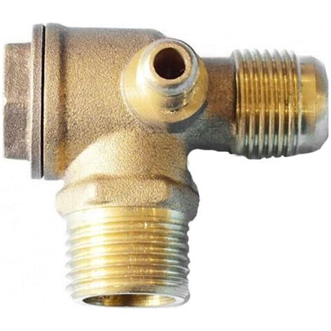 1 - Clapet Anti-Retour - Compresseur D'air - 3 Voies Mâles - Résistance Corrosion Installation Filetée Pour Pompe Piston Doré 1,27x0,95x0,3cm