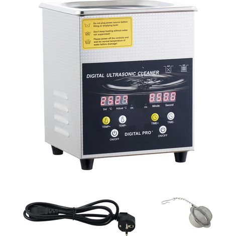 Mophorn verbesserter Ultraschallreiniger, professioneller digitaler 2-Liter-Laborreiniger mit Timer für die gründliche Reinigung von Schmuck und Teilen, 100-W-Heizung, 60-W-Ultraschallleistung