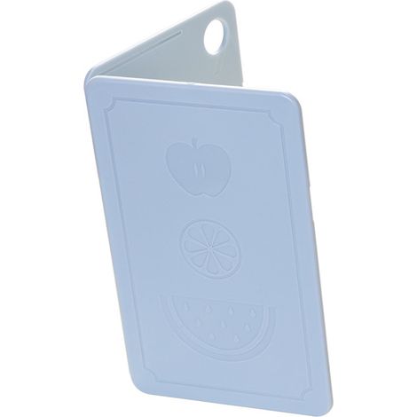 Planche à découper pliable et portable en plastique pour fruits, idéale pour les pique-niques et le camping en plein air. Couleur : gris nordique et bleu. Dimensions : 20 x 12,5 x 0,8 cm. (1/5)
