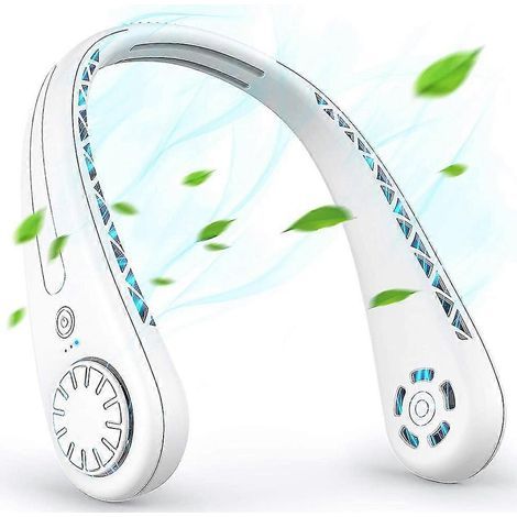 Portable Neck Fan, Hands Free Bladeless Fan, Battery Operated Wearable Personal Fan, Leafless, Rechargeable, Headphone Design (1/5)