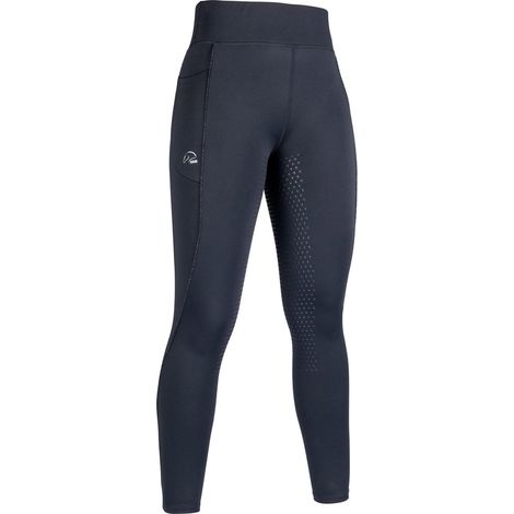 50 IT, bianco: Pantalone da equitazione donna rinforzo in silicone totale modello Alice con interno in pile microfelpato