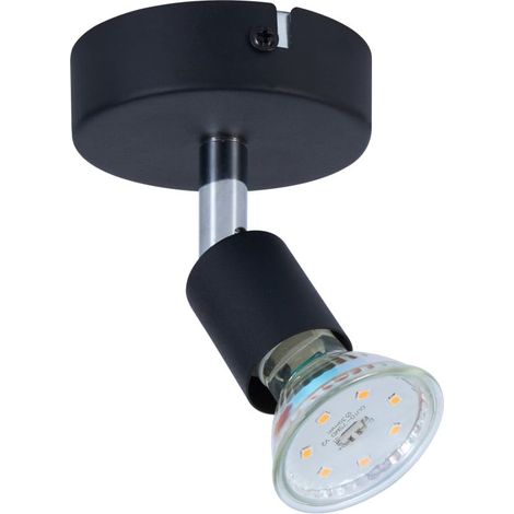 LED Leuchte 1er Spot Linos 1 schwarz Ø 8 x 11 cm warmweiß (1/2)