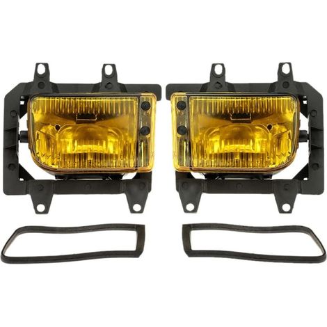 Scheinwerferpaar Nebelscheinwerfer links und rechts Set mit klaren Kunststofflinsen für BMW E30 3er Reihe 1985 1986 1987 1988 1989 1990 1991 1992 1993 (Gelb) (1/4)