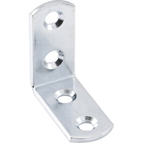 Hilber Winkel Winkelverbinder, L 120x120 mm, B 17 mm, 90 Grad, verzinkt, Verbindungswinkel für Holz, Möbel, und Metall, Befestigungswinkel