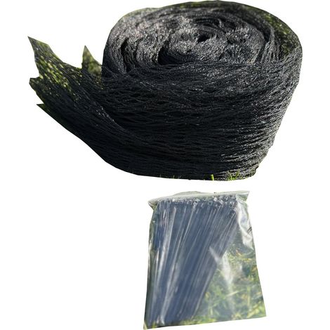 Protective Garden Fruit Cage Netting with 100 Cable Ties (20m x 2m)