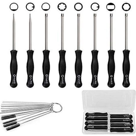 Kit de 8 Tournevis de Réglage de Carburateur pour Nettoyage et Réparation de Moteurs - FOLAYA (1/3)
