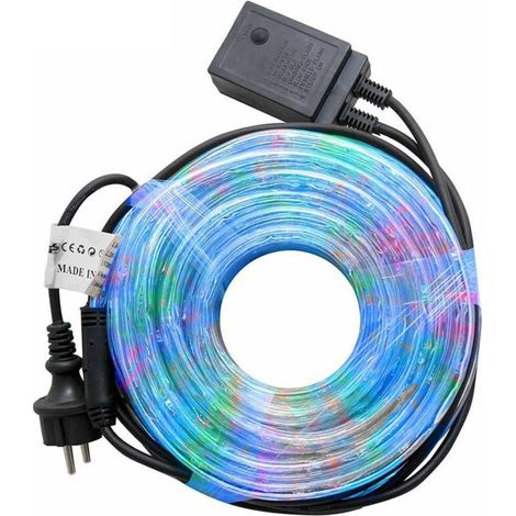 YMYNY Tube lumineux LED multicolore de Noël de 15 m avec 8 fonctions pour l'extérieur - (1/4)