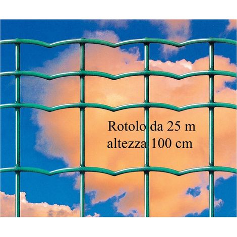 Rete everplax elettrosaldata zincata plasticata mm.100x50 h 100 - Salone