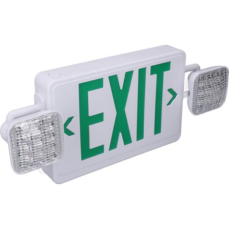 Panneau de sortie de secours lumineux LED haute luminosité double face pour espaces commerciaux 50/60 Hz (1/5)