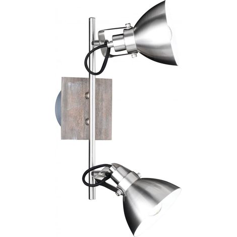Trio Lighting Regleta 2 focos Níquel Mate Timber Trio Lighting (1/3)