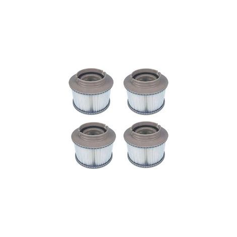 Cartouches de Rechange pour Spas et Piscines 4 Filtre avec Filets de Protection pour Modèles MSPA Bubble Spa