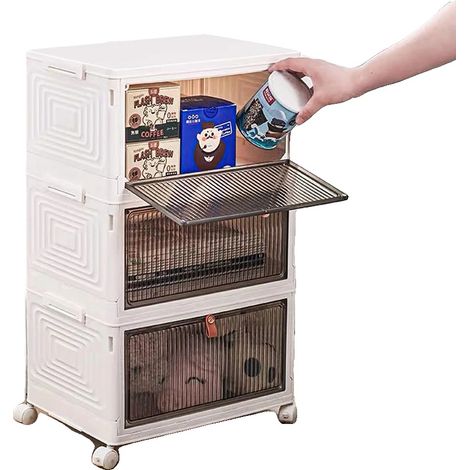 Caja de almacenamiento, capacidad de 45 L, material plástico, diseño apilable, dimensiones 60 x 40 x 30 cm, construcción duradera. (1/5)