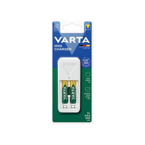 Varta - cargador de pilas - mini cargador incl. 2 x aa. - 57656201421 - 4008496054541