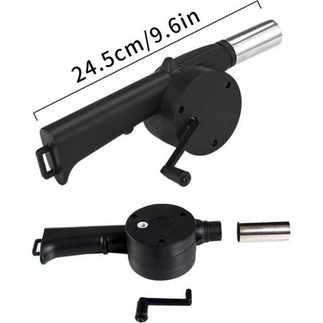 Ventilateur pour barbecue, souffleur pour gril, ventilateur à manivelle, souffleur d'air pour barbecues à charbon, extérieur, pique-nique, camping, outil de cuisine