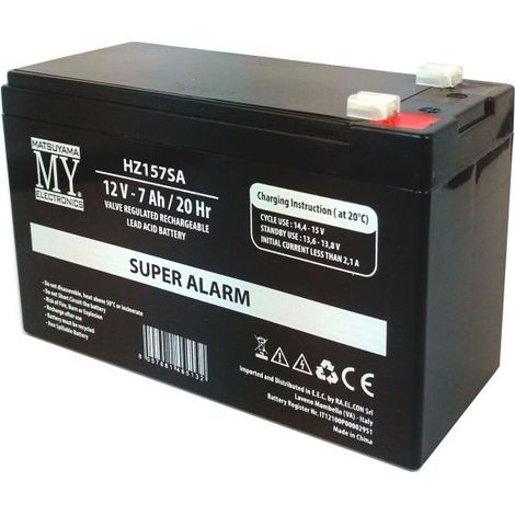 Matsuyama Batteria ricaricabile al piombo 12V 7,0A 151x65x94mm - HZ157SA