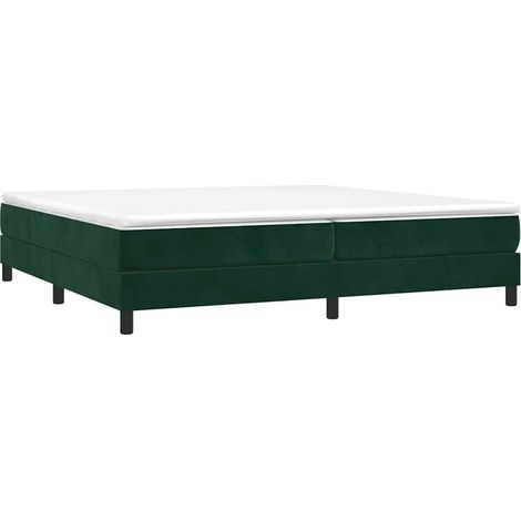Boxspringbettgestell Dunkelgrün 200x200 cm Samt vidaXL