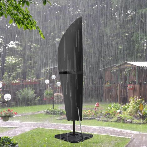 Sonnenschirmhülle, 280 x 30 x 81/46 cm, wasserdicht und widerstandsfähig mit Reißverschluss, für Sonnenschirme von 2 bis 4 m, robust und langlebig für Ampelschirme.