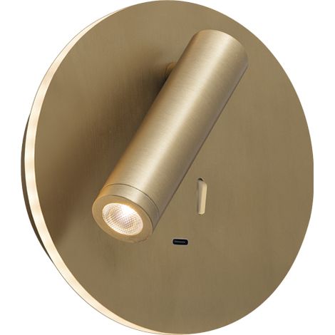 MY WAY - Applique LED orientable 9W avec port USB, lumière 3000K, Bronze, design moderne en aluminium - Groupe Rossini (1/5)