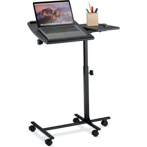Hohenverstellbarer laptoptisch mit rollen
