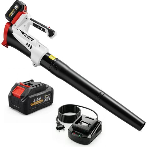 Souffleur de feuilles sans fil 18V 4000mAh, 6 vitesses, léger, avec chargeur