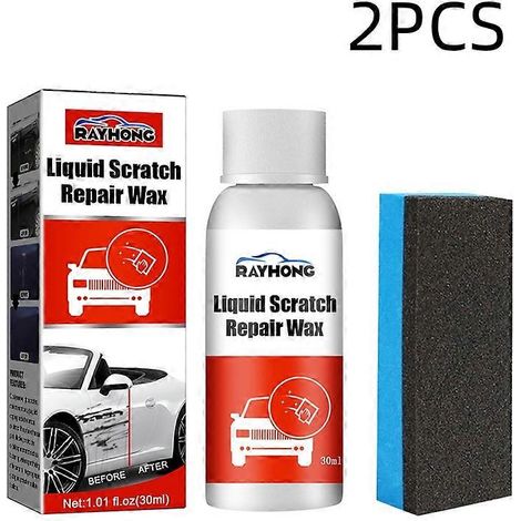 Kit de 2 pièces pour l'élimination des rayures sur la peinture automobile - Comprend un produit anti-rayures, un polish résine haute performance, un chiffon de finition haute technologie et un applica (1/4)