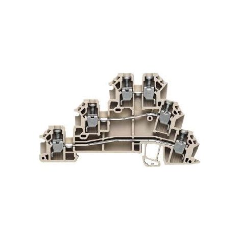 Morsetto Componibile per sensori e attuatori, Collegamento a vite, 2.5 mm², 250 V, 24 A, Numero di collegamenti 6, Numero di potenziali per piano 1