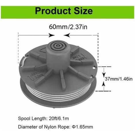 Bobine de fil de Coupe Gardena, 3 Pièces Bobine pour Coupe-Bordures Turbo Taille-bordures 5307-20 Cordon 6m Rechange de Coupe Gazon Bobine pour Gardena (1/4)