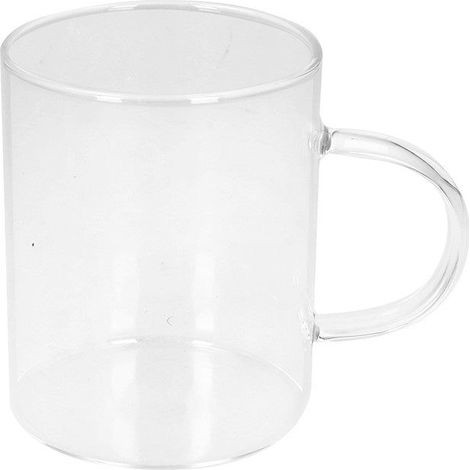 Set 2 Pezzi Tazza Tazzone Latte Mug in Vetro Borosilicato Lyra 420 cc