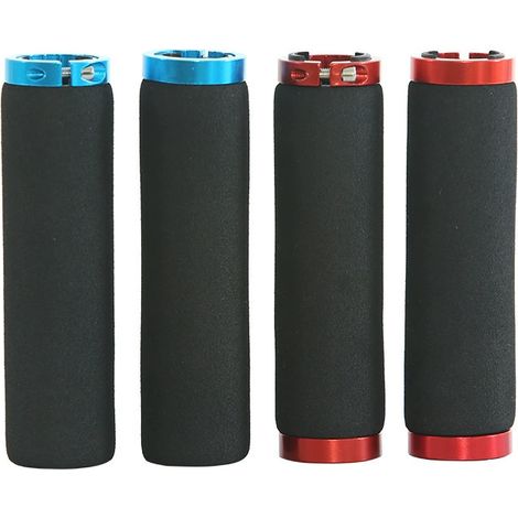 Frenos de mano para bicicleta, de un solo lado o de doble lado con bloqueo, para manillar de bicicleta de montaña, con esponja antideslizante y absorbente del sudor, 2 pares. (1/2)