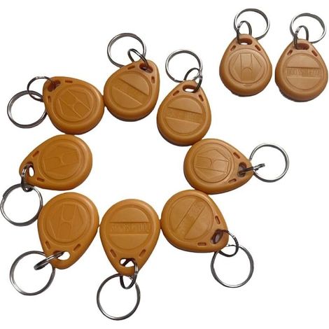 Lot de 10 Étiquette de proximité RFID 125 kHz ABS imperméable avec anneau métal pour contrôle accès (1/4)