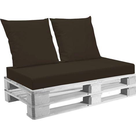 Cuscini per Pallet 120x60 cm Seduta e Schienale in Similpelle Mariotti Belem Marrone (1/5)