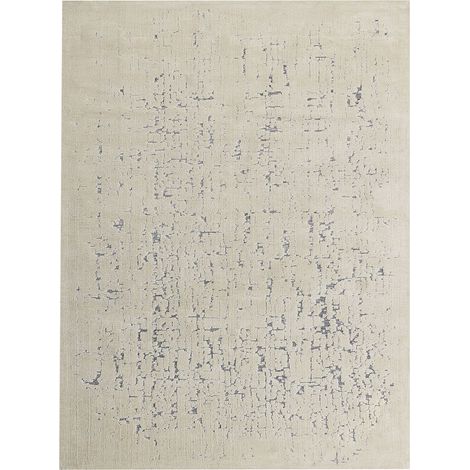 Tappeto moderno per il soggiorno con effetto invecchiato a tinta unita color crema beige 300 x 400 cm Nakus (1/5)