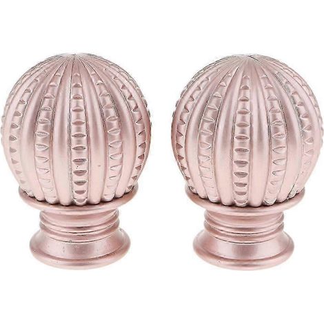 paire d'embouts décoratifs rétro pour tringle à rideaux, compatibles avec les tringles de 28 mm.-Champagne B (1/5)