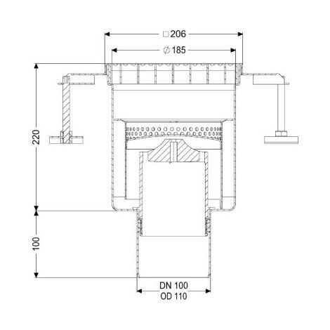 KESSEL 55147 Corps d'évacuation monobloc Ferrofix