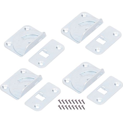 4 Pièces Support de Lits en Acier Inoxydable Solide, Montants pour Cadre de Lit avec Accoudoir Pied (1/5)