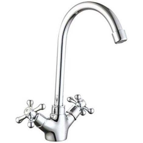 Rubinetto lavabo monoblocco serie Classic in Cromo (1/2)
