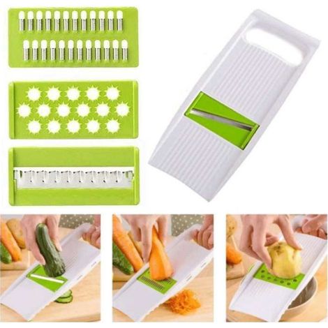 Andowl - Tritatutto Taglia Verdure Mandolino Multifunzionale 4 Accessori Taglio Q-kc12 - (1/3)