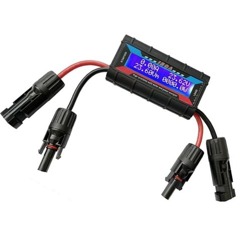 Vatímetro RC, analizador de potencia, voltímetro, amperímetro, pantalla LCD digital con conexión fotovoltaica para medir energía solar, eólica y de batería de 4,8 a 60 V (150 A). (1/5)