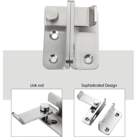 Moraillon Porte Cadenas Petite Antivol Loquet,Acier Inoxydable Cadenas Verrou à Bascule Verrous de Porte de sécurité,Gauche Ouvert (1/3)