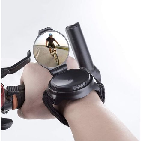 Cyclisme Vélo Vélo Vue Arrière Miroir Poignet Garde Bracelets Retour Miroir, Rétroviseur Universel pour Le Poignet, Portable et 360° réglable Bike Mirror de Course électronique, vélo (1/5)