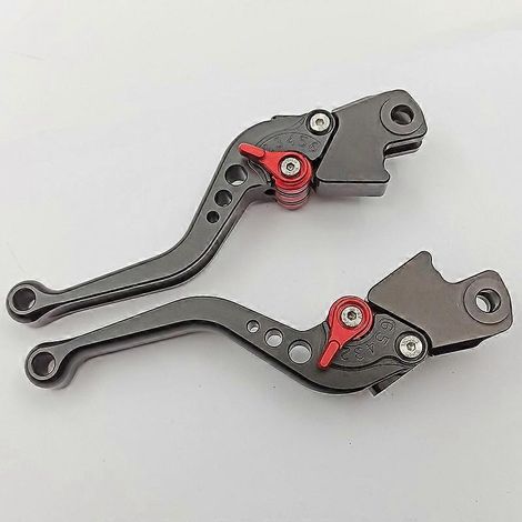 Guidon modifié en alliage d'aluminium pour motos BMW K1600 HP2 Enduro, avec frein et embrayage hydrauliques (poignée courte noire). (1/5)