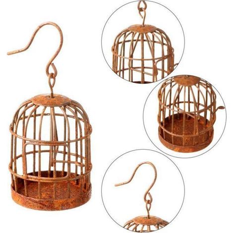 Mini-Vogelkäfig aus Metall und Eisen, DIY-Dekoration für Zuhause, 2er-Pack (1/5)