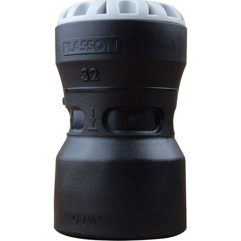 Raccord droit encliquetable PE Ø32 - Laiton femelle 1''1/4 (33/42) avec portée plate ISO 228 et joint fourni - Plasson (1/4)
