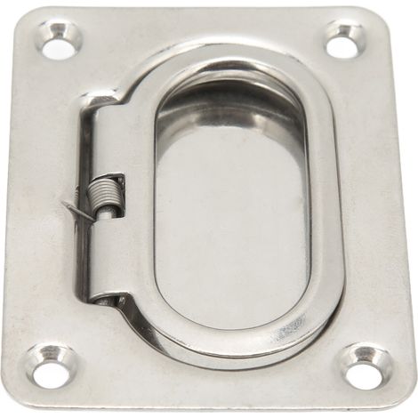 Poignée de levage encastrée 76 x 57 mm en acier inoxydable 304 poli miroir pour trappe de bateau, camping-car ou yacht (1/5)