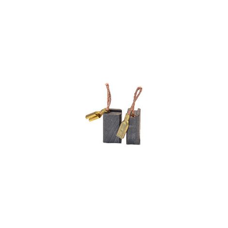 Juego de 2 carbones adaptables para Skil. Dimensiones: 6 x 8,4 x 15 mm.